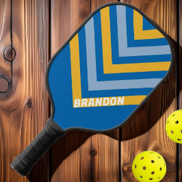 Palas De Pickleball Chevron de cosecha costera con nombre
