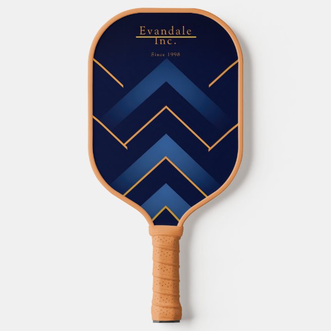 Palas De Pickleball Chevron de Oro Personalizado de la Marina Sofistic (Anverso)