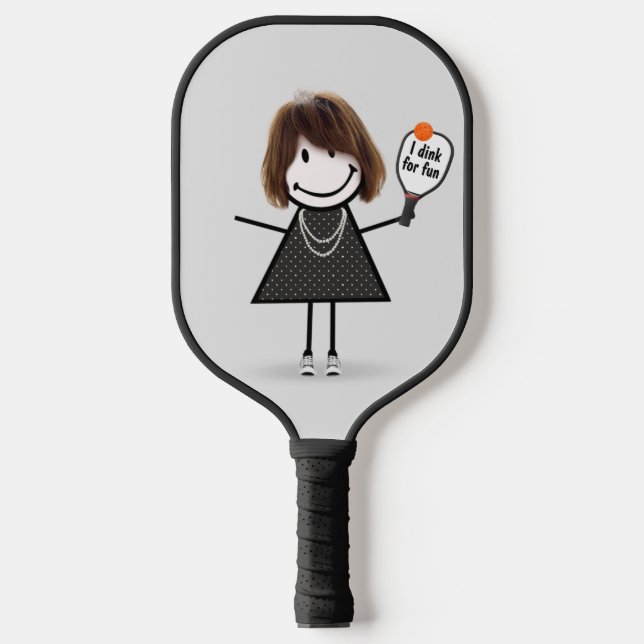 Palas De Pickleball Chica de palitos con pala de pickleball (Anverso)