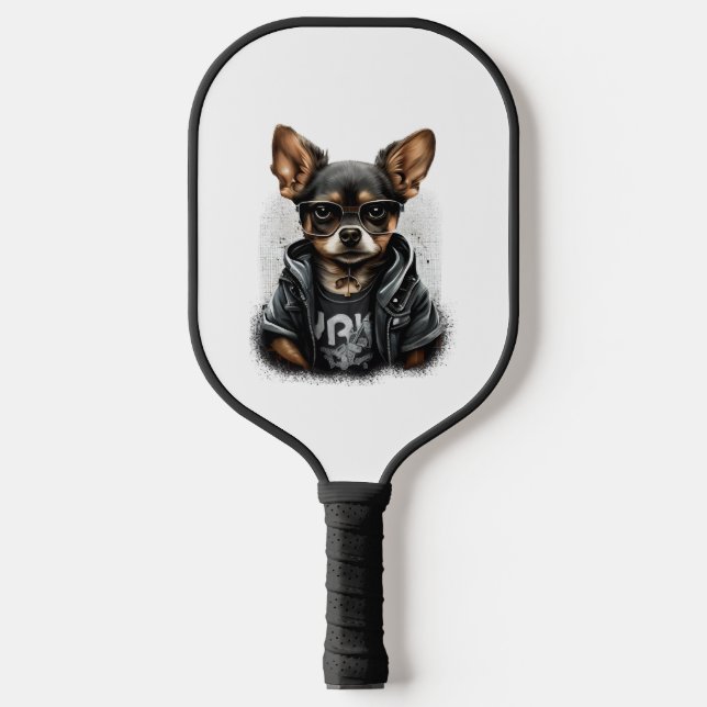 Palas De Pickleball Chihuahua Guay Perro rap Hip-Hop Gangster (Anverso)