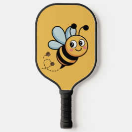 Palas De Pickleball Child-Friendly Bee Mascot with Dotted Trail