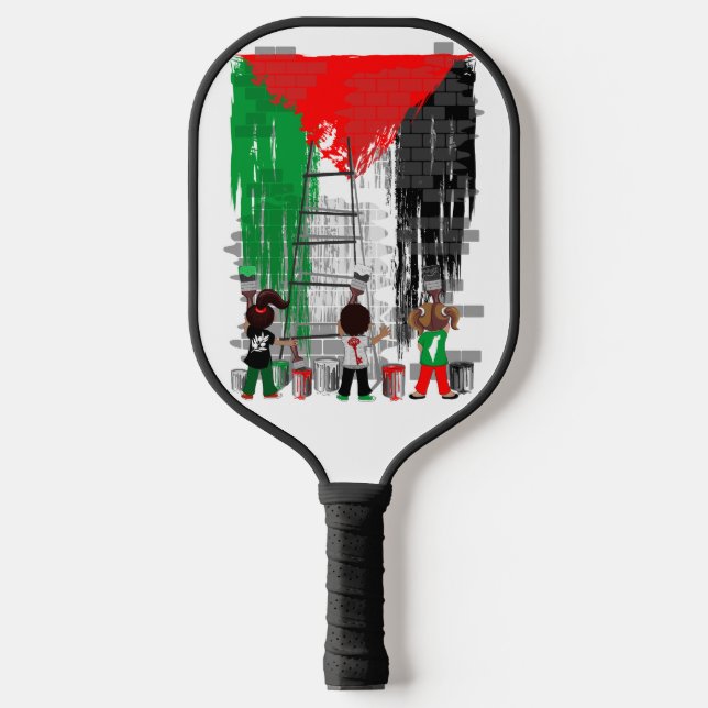 Palas De Pickleball Children of Gaza Painting Palestine Flag  (Anverso)