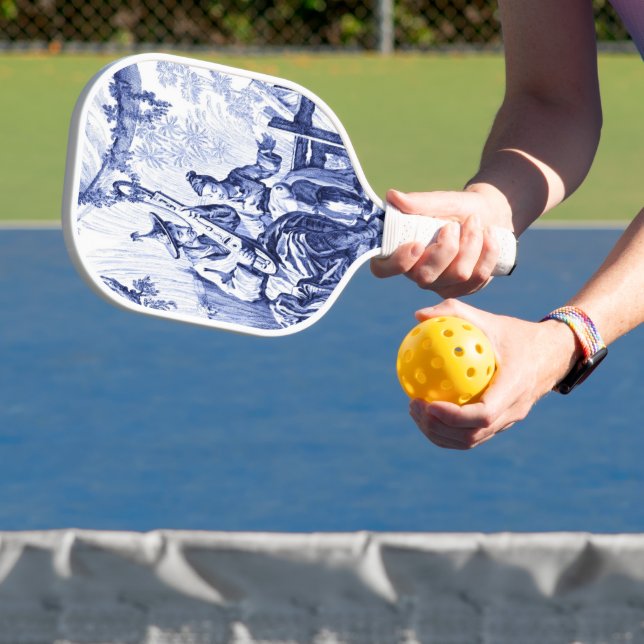 Palas De Pickleball Chinoiserie azul y blanca (in situ)