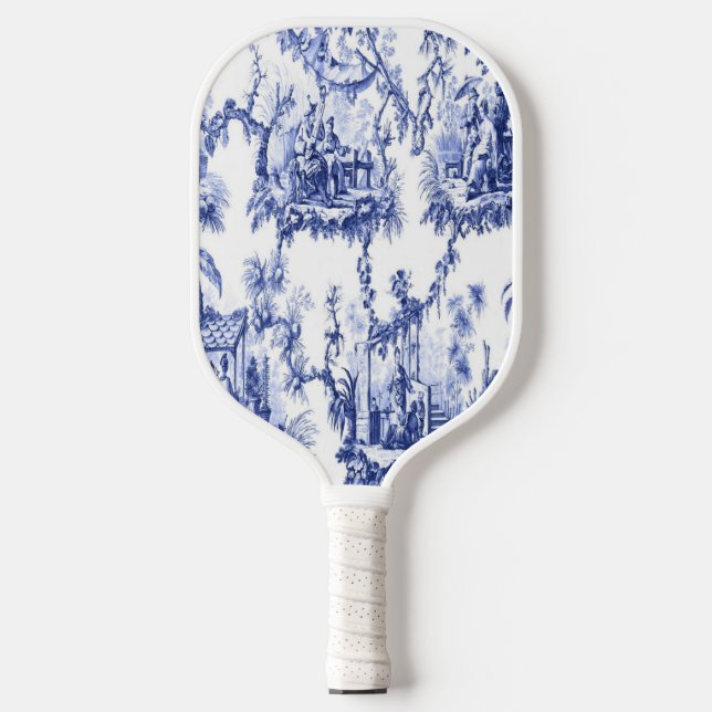 Palas De Pickleball Chinoiserie azul y blanca (Anverso)