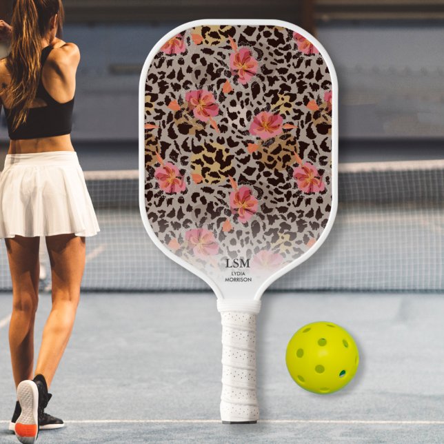 Palas De Pickleball Chita exótica Hibiscus Patrón floral Personalizado (Subido por el creador)