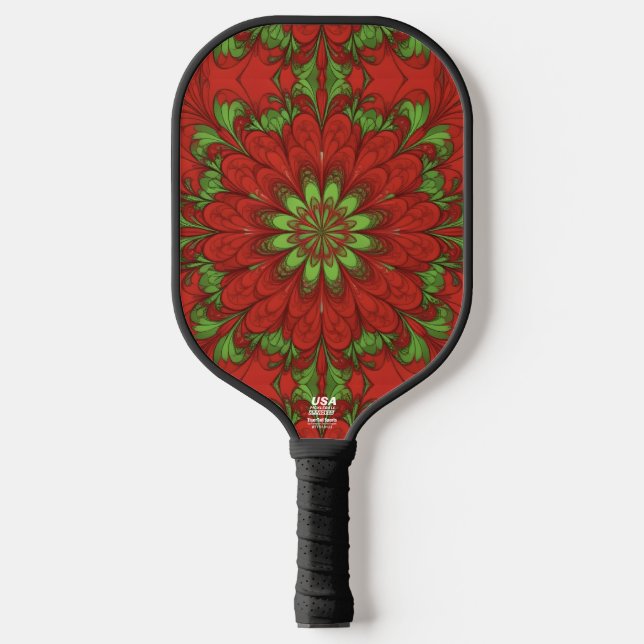 Palas De Pickleball Christmas Flower (Anverso)