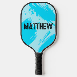 Palas De Pickleball Cielo Azul Personalizado Abstracto Nombre Personal