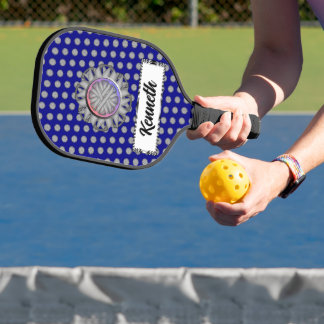 Palas De Pickleball Cinta de flores grises de Kenneth Yoncich