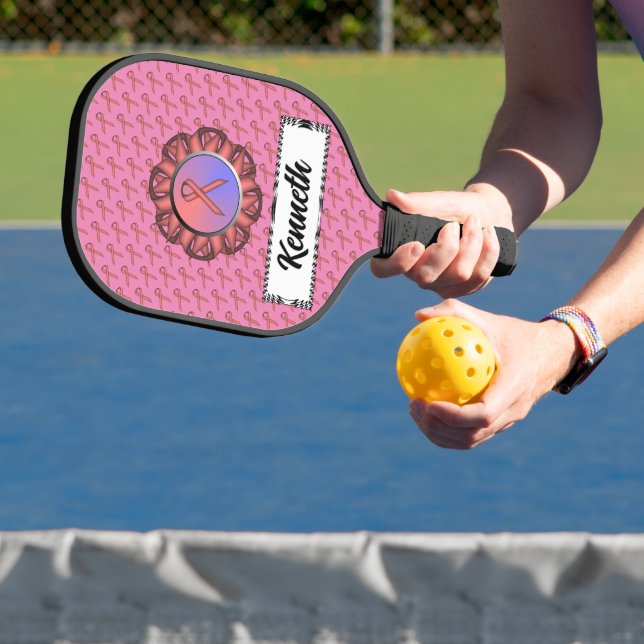 Palas De Pickleball Cinta estándar rosa de Kenneth Yoncich (in situ)