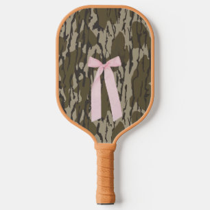Palas De Pickleball Cinta rosada estética de camo en el interior de la