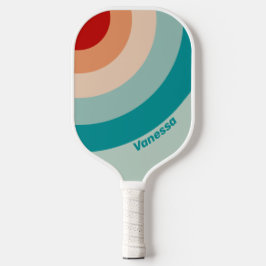 Palas De Pickleball Círculo de franja de vidrio de gaviota pálido con 