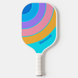 Palas De Pickleball Círculo de franja del cielo del océano neón de los