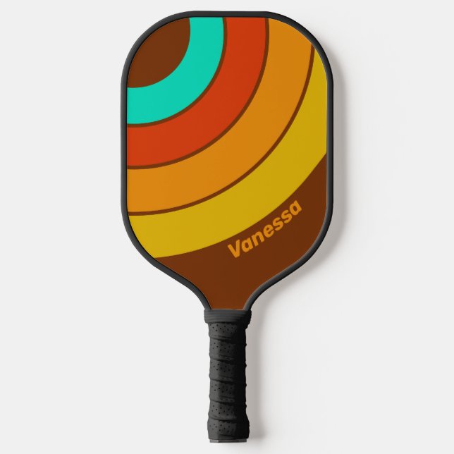 Palas De Pickleball Círculo de niebla en el suelo del bosque con nombr (Anverso)