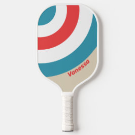 Palas De Pickleball Círculo de rayas de Cazador de Nubes con nombre