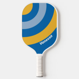 Palas De Pickleball Círculo de rayas junto al mar con nombre