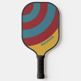 Palas De Pickleball Círculo de Semilla de Mostaza Retro con Franja y N