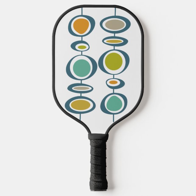 Palas De Pickleball Círculos abstractos divertidos a mediados del sigl (Anverso)