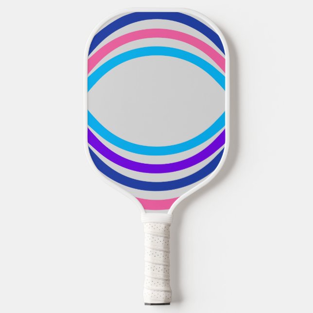 Palas De Pickleball Círculos Blue Pink Gray Pickleball Paddle (Anverso)
