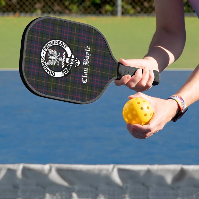 Palas De Pickleball Clan Boyle Escudo Badge & Tartan (in situ)
