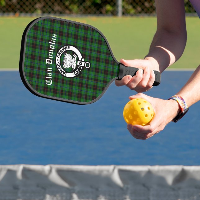 Palas De Pickleball Clan Douglas Escudo Badge & Tartán (in situ)