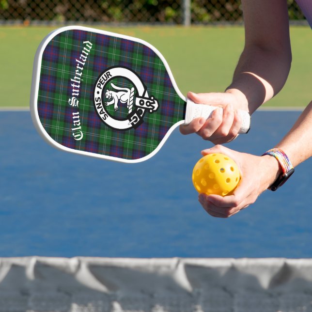 Palas De Pickleball Clan Sutherland Escudo y Tartán (in situ)