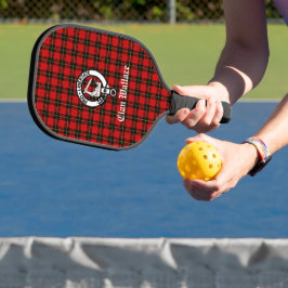 Palas De Pickleball Clan Wallace Escudo Badge y Tartán