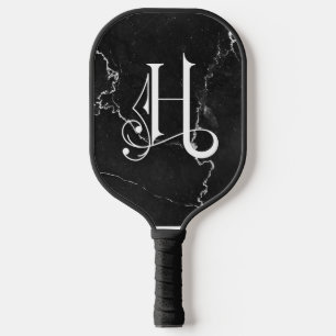 Palas De Pickleball Clásico de mármol negro decorativo H personalizado