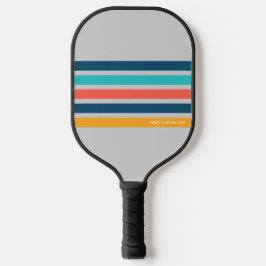 Palas De Pickleball Clásico Retro Stripes Personalizado Texto Pickleba