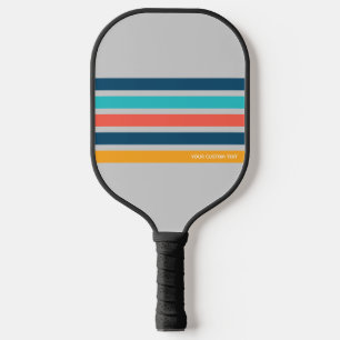 Palas De Pickleball Clásico Retro Stripes Personalizado Texto Pickleba