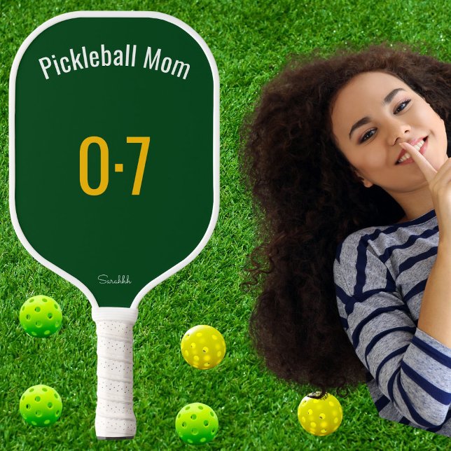 Palas De Pickleball Classic Sporty Pickleball Mom Custom Name Number (Subido por el creador)