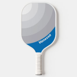 Palas De Pickleball Cloudy Blue Sky Circle Stripe with Name