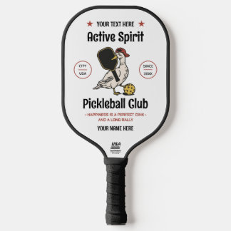 Palas De Pickleball Club de ganso divertido de pickleball vintage pers