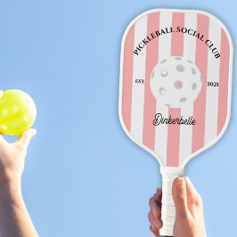 Palas De Pickleball Club social de baloncesto a rayas personalizado