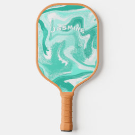 Palas De Pickleball Coastal Teal and White Pickleball Paddle