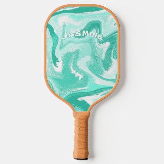 Palas De Pickleball Coastal Teal and White Pickleball Paddle