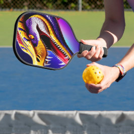 Palas De Pickleball Cobra vibrante púrpura violeta blanca y amarilla e