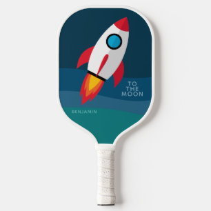 Palas De Pickleball Cohete criptográfico a la luna con nombre personal