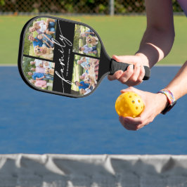 Palas De Pickleball Colaje de Fotos Familiares con Letra Moderna