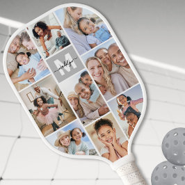 Palas De Pickleball Colaje de Fotos Simple Monograma Imagen