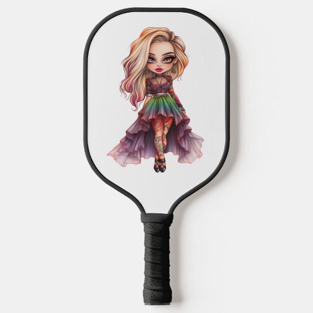 Palas De Pickleball Colección de diseño de Halloween Chica 11 (Anverso)