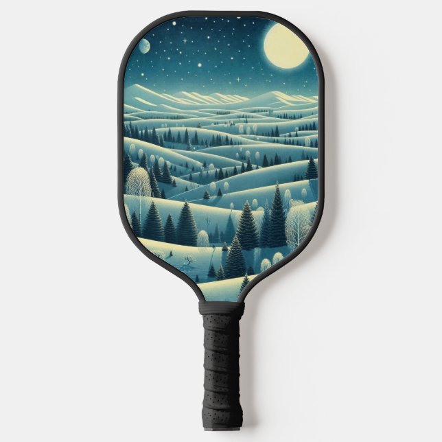 Palas De Pickleball Colinas rocosas de invierno (Anverso)
