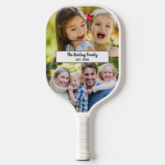 Palas De Pickleball Collage de Fotos con Nombre de Familia Moderna 2