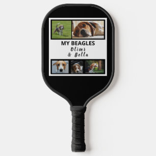 PALAS DE PICKLEBALL COLLAGE DE FOTOS DE BEAGLE PUPPY Y PERRO 5 FOTOS