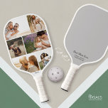 Palas De Pickleball Collage de fotos personalizado<br><div class="desc">Un remo súper divertido que incluye todas tus fotos favoritas y texto personalizado en la parte delantera y un color sólido y texto personalizado en la parte posterior. Cambie fácilmente el color de fondo haciendo clic en el diseño/edición y, a continuación, en el color de fondo. Ya sea que te...</div>