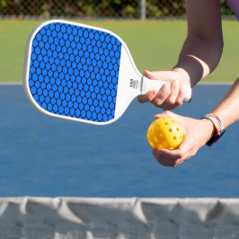 Palas De Pickleball Color azul vivo Patrón De Honeycomb Con Baldosas E