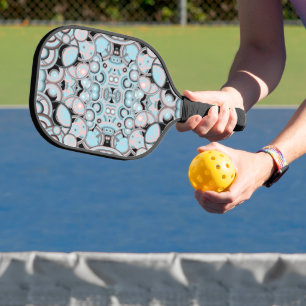 Palas De Pickleball Color de gradiente negro azul rosado Mocha