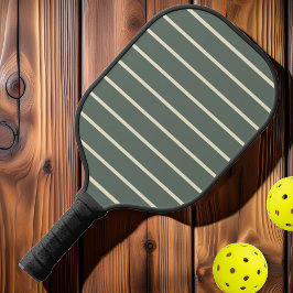 Palas De Pickleball Color gris cálido a rayas de mediados de siglo