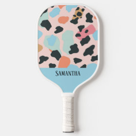Palas De Pickleball Color Pastel Leopardo Imprimir patrón sin soldadur