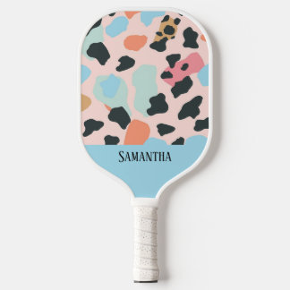 Palas De Pickleball Color Pastel Leopardo Imprimir patrón sin soldadur