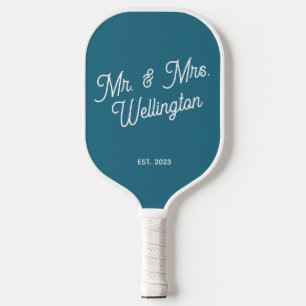 Palas De Pickleball Color Personalizado moderno Verde azulado guión Bo